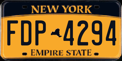 NY license plate FDP4294