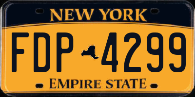 NY license plate FDP4299