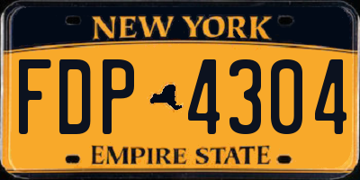 NY license plate FDP4304
