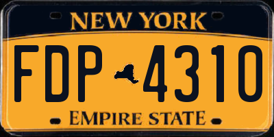 NY license plate FDP4310
