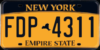 NY license plate FDP4311