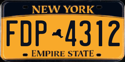 NY license plate FDP4312
