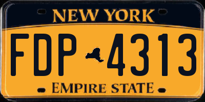 NY license plate FDP4313