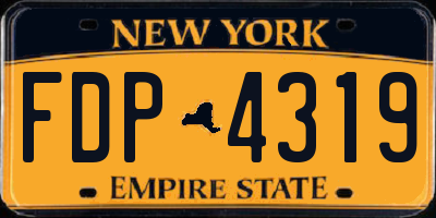 NY license plate FDP4319