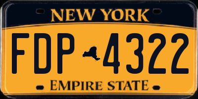 NY license plate FDP4322