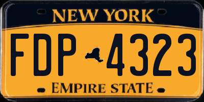 NY license plate FDP4323