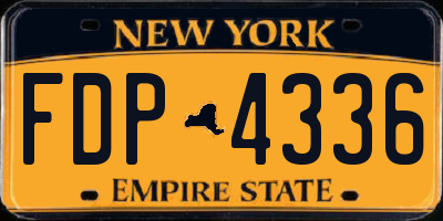 NY license plate FDP4336