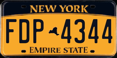 NY license plate FDP4344
