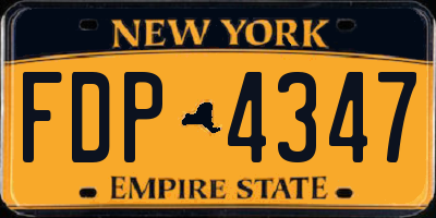 NY license plate FDP4347