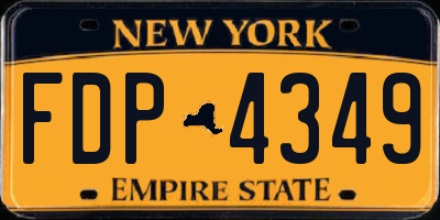 NY license plate FDP4349