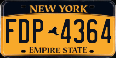 NY license plate FDP4364