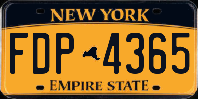 NY license plate FDP4365