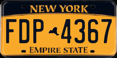 NY license plate FDP4367