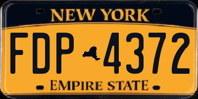 NY license plate FDP4372