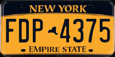 NY license plate FDP4375