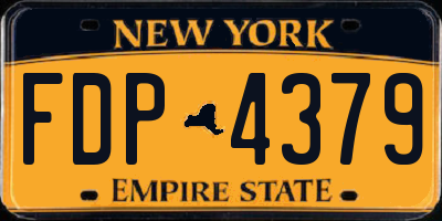 NY license plate FDP4379