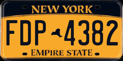 NY license plate FDP4382