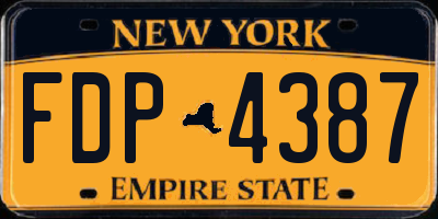 NY license plate FDP4387