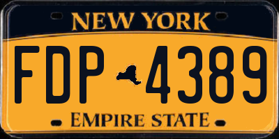 NY license plate FDP4389