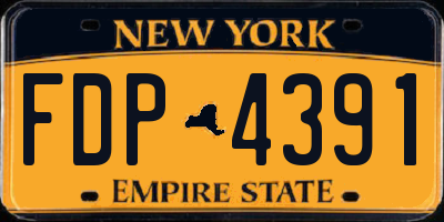 NY license plate FDP4391