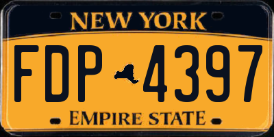 NY license plate FDP4397