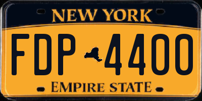 NY license plate FDP4400