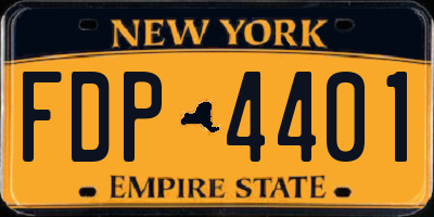 NY license plate FDP4401