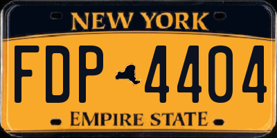 NY license plate FDP4404