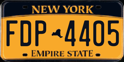 NY license plate FDP4405