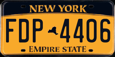 NY license plate FDP4406