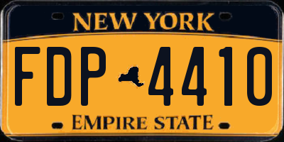 NY license plate FDP4410