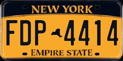 NY license plate FDP4414