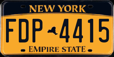 NY license plate FDP4415