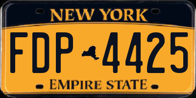 NY license plate FDP4425
