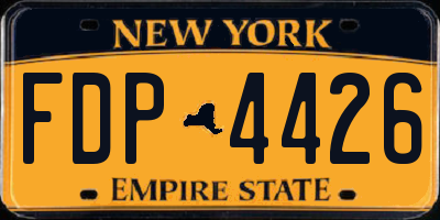 NY license plate FDP4426