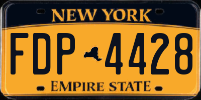 NY license plate FDP4428
