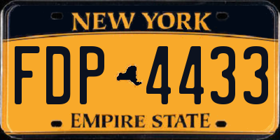 NY license plate FDP4433