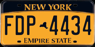 NY license plate FDP4434