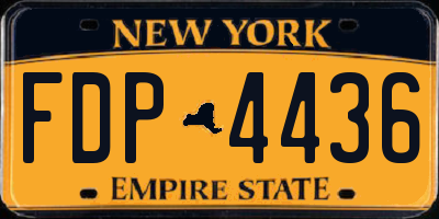 NY license plate FDP4436