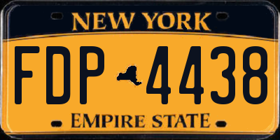 NY license plate FDP4438