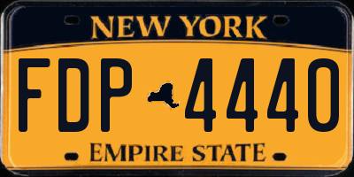 NY license plate FDP4440