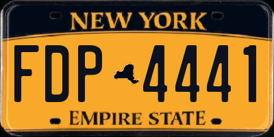 NY license plate FDP4441