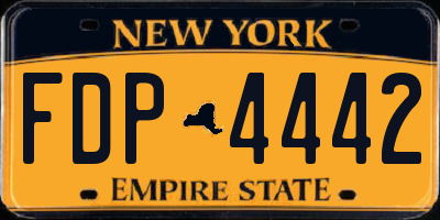 NY license plate FDP4442