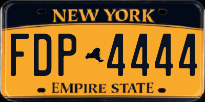 NY license plate FDP4444