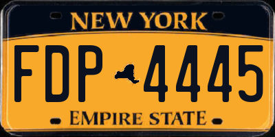 NY license plate FDP4445