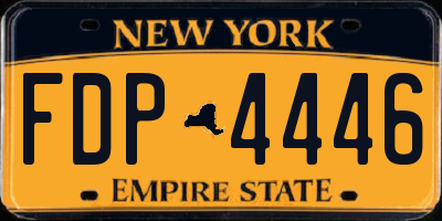 NY license plate FDP4446