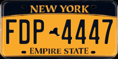 NY license plate FDP4447