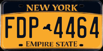 NY license plate FDP4464