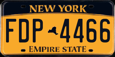 NY license plate FDP4466