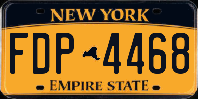NY license plate FDP4468